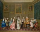 Tea Party at Lord Harrington's House, St. James's (oil on canvas)