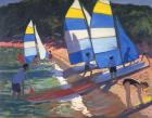 Sailboats, South of France, 1995 (oil on canvas)