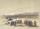 Encampment of the Alloeen in Wady Araba (hand-coloured litho)