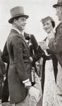 The Prince of Wales, later King Edward VIII, at Ascot races with Wallis Simpson in 1935. From Edward VIII His Life and Reign.