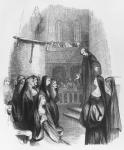 Abelard preaching at Paraclete, illustration from 'Lettres d'Heloise et d'Abelard', 1839 (engraving) (b/w photo)