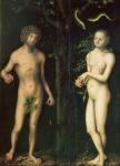 Adam and Eve (oil on panel)