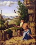 St.Jerome in a Landscape, c.1500-10 (oil on wood)