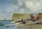 Crinolines on the Beach, Fecamp, 1871 (oil on canvas)