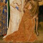 Richard II Presented to the Virgin and Child by his Patron Saint John the Baptist and Saints Edward and Edmund, c.1395-99 (egg tempera on oak) (detail of 3028)