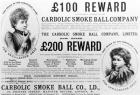 Advertisement for the 'Carbolic Smoke Ball Company', 1892 (engraving)