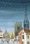 Chichester Cathedral, A Snow Scene (w/c on paper)