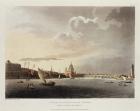 A View of London from the Thames, 1809 (litho)