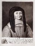 Portrait of Louise de Marillac (1591-1660) (engraving) (b/w photo)