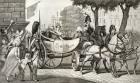 Louis XVIII (1755-1824) enters Paris at the Restoration of 1814, from 'Histoire de France' by Colart, published c.1840 (engraving)