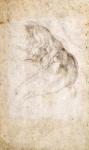 Study for The Creation of Adam (black chalk on paper) (verso) (for recto see 191766)