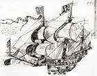 Jacques Cartier's ship, from 'Rarete des Indes sauvages', Codex canadiensis (pen and ink on paper) (b/w photo)