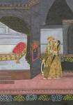 A Couple, illustration from the 'Malavi Ragini' (gouache on paper)