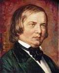 Portrait of Robert Schumann (1810-1856) (oil on canvas)