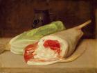 Still Life of a Leg of Lamb (oil on canvas)