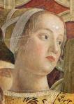 Head of a woman, detail of the Marquis Ludovico III Gonzaga and his Court in the Camera degli Sposi, c.1465-75 (fresco) (detail of 166336)