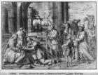 Life of Christ, Adoration of the Magi, preparatory study of tapestry cartoon for the Church Saint-Merri in Paris, c.1585-90 (pierre noire & wash & white highlights on paper)