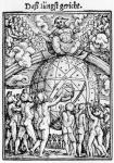 The Last Judgement, from 'The Dance of Death', engraved by Hans Lutzelburger, c.1538 (woodcut) (b/w photo)
