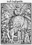 The Last Judgement, from 'The Dance of Death', engraved by Hans Lutzelburger, c.1538 (woodcut) (b/w photo)