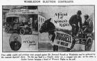Wimbledon election contrasts, 1907 (b/w photo)