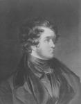 William Harrison Ainsworth (engraving) (b/w photo)