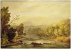 A View on the Brathay near Ambleside (w/c over traces of graphite on paper)