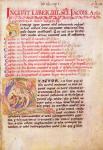 Historiated initial 'Q' depicting three dragons, first page of the Pilgrim's Guide of St. James of Compostela, from the 'Codex Calixtinus' (vellum)