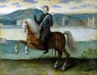 Equestrian Portrait of Henri IV (1553-1610) King of France, before the walls of Paris, 1594 (oil on canvas)