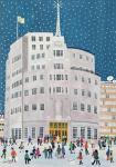 BBC's Broadcasting House (w/c on paper)