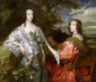 Katherine (1609-67) Countess of Chesterfield, and Lucy (b.1608) Countess of Huntingdon, c.1636-40 (oil on canvas)