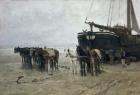 Boat on the Beach at Scheveningen, 1876 (oil on canvas)