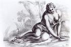 Venus in the Borghese Gardens, c.1653 (etching) (b/w photo)