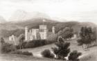 19th century view of Eastnor Castle, near Ledbury, Herefordshire, England. From Churton's Portrait and Lanscape Gallery, published 1836.