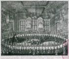 Wedding of Peter I (1672-1725) and Catherine (1684-1727) in the Winter Palace in 1712, 1712 (engraving)