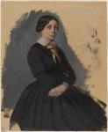 Young Woman in Black, 1861-5 (oil on wove paper)