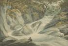 Hafod: Upper Part of the Cascade, 1793 (w/c and graphite on paper)