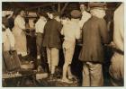 Shrimp pickers, including 8 year old Max, at Dunbar, Lopez, Dukate Co, Biloxi, Mississippi, 1911 (b/w photo)