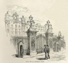 Front view of Buckingham Palace, from 'Leisure Hour', 1888 (engraving)