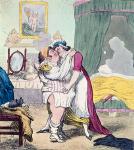 Caricature satirising the relationship of Charles James Fox and Elizabeth Armistead (hand-coloured engraving)