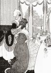 The Toilet after Aubrey Beardsley. From Illustrierte Sittengeschichte vom Mittelalter bis zur Gegenwart by Eduard Fuchs, published 1909.