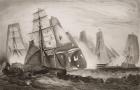 Intrepid behaviour of Captain Charles Napier in H.M. 18 gun Brig "Recruit" for which he was appointed to the D'Haupoult, 15th April 1809, illustration from 'England's Battles by Sea and Land' by Lieut. Col. Williams (engraving)