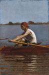 John Biglin in a Single Scull, 1874 (oil on canvas)