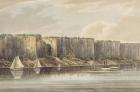 Palisades, no.19 of the Hudson River Portfolio, engraved by J. Hill, 1821-25 (coloured engraving)