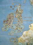 Map of Sixteenth Century Britain and Northern France, from the 'Sala del Mappamondo' (Hall of the World Maps) c.1574-75 (fresco) (detail of 95818)