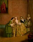 Lady Dressing, or Lady at her Toilet (oil on canvas)