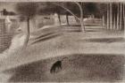 Study for Sunday Afternoon on the Island of La Grande Jatte, c.1884 (conte crayon on paper)