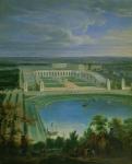 The Orangery and the Chateau at Versailles, 1696 (oil on canvas)