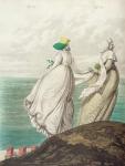 Bathing Place, from 'Gallery of Fashion', 1797 (colour engraving)