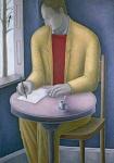 Man Writing, 2004 (oil on canvas)