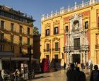 Winter in the Plaza del Obispo, Malaga, Costa del Sol, Malaga Province, Andalusia, Southern Spain (photo)